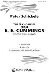 Three Choruses from Ee Cummings SATB choral sheet music cover